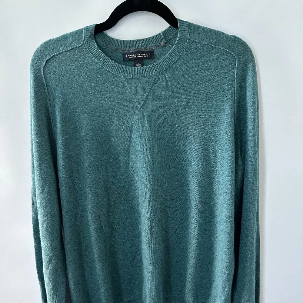 Green Banana Republic Medium Wool/Cashmere Blend Men's Sweater